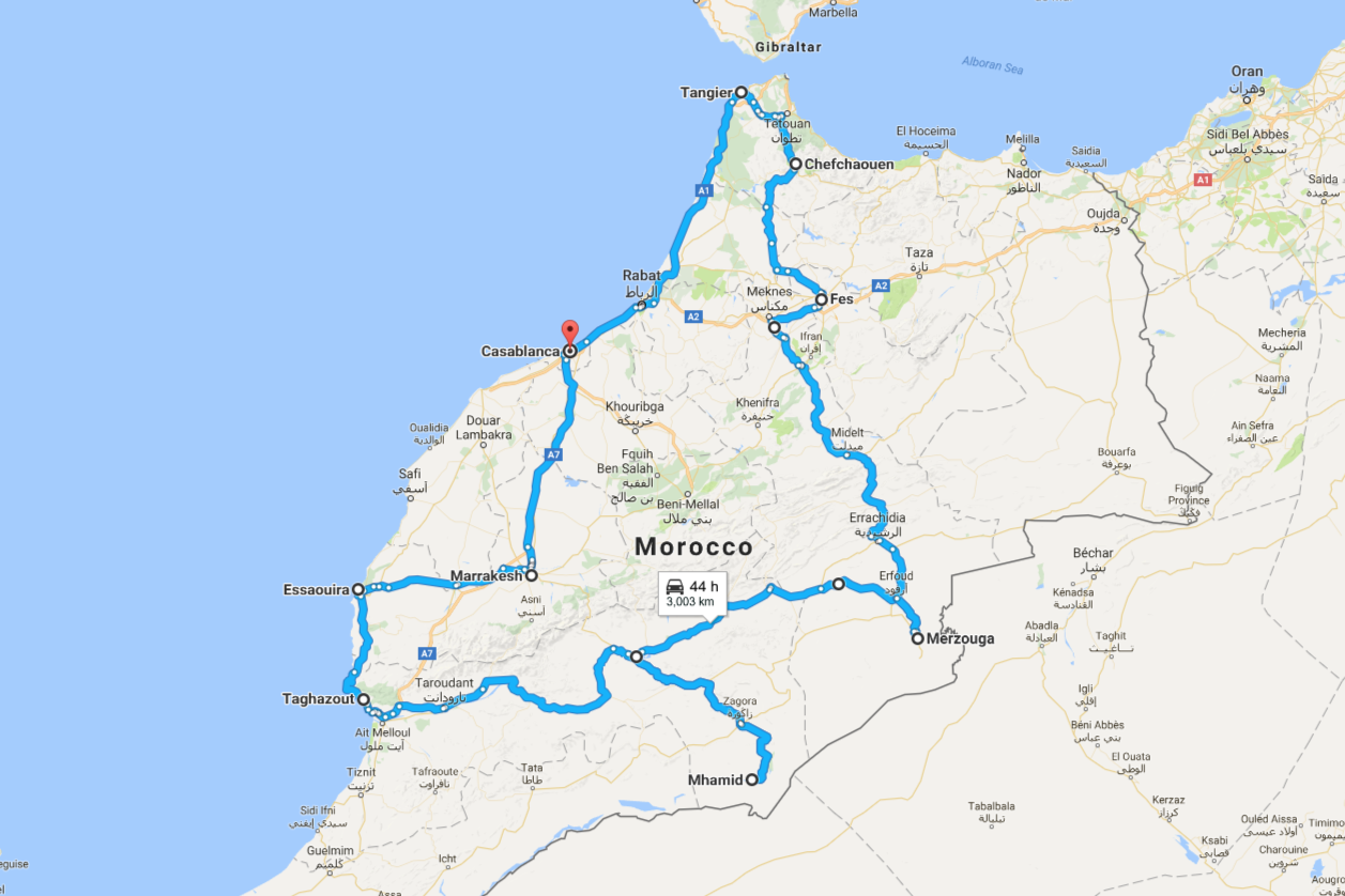 voyage algerie au maroc